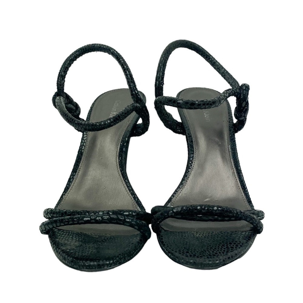 Calvin Klein Amber Metallic Python Heeled Strappy… - image 3